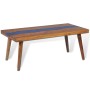 Mesa de centro de resina de teca 100x50x40 cm de , Mesas de centro - Ref: Foro24-245067, Precio: 285,12 €, Descuento: %