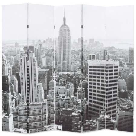 Biombo divisor plegable 200x170 cm Nueva York blanco y negro de , Divisores de ambientes - Ref: Foro24-245859, Precio: 127,62...