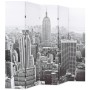 Biombo divisor plegable 200x170 cm Nueva York blanco y negro de , Divisores de ambientes - Ref: Foro24-245859, Precio: 127,62...