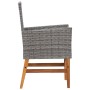 Set comedor jardín 7 pzas ratán sintético y madera acacia gris de , Conjuntos de jardín - Ref: Foro24-46007, Precio: 533,62 €...