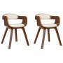 Sillas de comedor 2 uds madera curvada y cuero sintético crema de , Sillas de comedor - Ref: Foro24-3092378, Precio: 330,78 €...