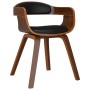 Silla de comedor de cuero sintético y madera curvada negro de , Sillas de comedor - Ref: Foro24-3092371, Precio: 174,89 €, De...