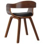 Silla de comedor de cuero sintético y madera curvada negro de , Sillas de comedor - Ref: Foro24-3092371, Precio: 174,89 €, De...