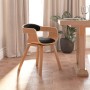 Silla de comedor de cuero sintético y madera curvada negro de , Sillas de comedor - Ref: Foro24-3092373, Precio: 149,85 €, De...