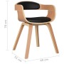 Silla de comedor de cuero sintético y madera curvada negro de , Sillas de comedor - Ref: Foro24-3092373, Precio: 149,85 €, De...