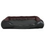 Cama para perros de cuero sintético negro y marrón 80x68x23 cm de , Camas para perros - Ref: Foro24-171241, Precio: 56,94 €, ...
