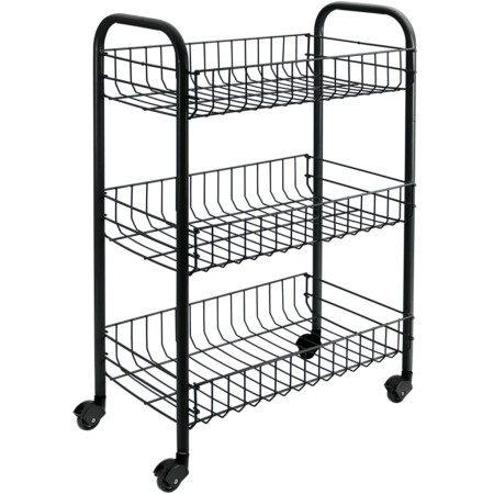 Metaltex Carrito de cocina con 3 cestas Siena negro de , Carros de cocina y comedor - Ref: Foro24-430398, Precio: 30,86 €, De...