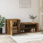 Mueble zapatero madera contrachapada roble ahumado 130x35x54 cm de , Zapateros y organizadores de calzado - Ref: Foro24-81674...