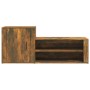 Mueble zapatero madera contrachapada roble ahumado 130x35x54 cm de , Zapateros y organizadores de calzado - Ref: Foro24-81674...