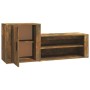 Mueble zapatero madera contrachapada roble ahumado 130x35x54 cm de , Zapateros y organizadores de calzado - Ref: Foro24-81674...