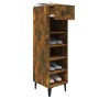 Mueble zapatero madera contrachapada roble ahumado 30x35x105 cm de , Zapateros y organizadores de calzado - Ref: Foro24-81756...