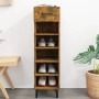 Mueble zapatero madera contrachapada roble ahumado 30x35x105 cm de , Zapateros y organizadores de calzado - Ref: Foro24-81756...