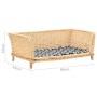 Cesta para perros con cojín sauce natural 90x54x35 cm de , Camas para perros - Ref: Foro24-170775, Precio: 128,72 €, Descuent...