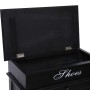 Mueble zapatero de madera de Paulownia negro 50x28x98 cm de , Zapateros y organizadores de calzado - Ref: Foro24-284092, Prec...