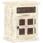 Mesita de noche de madera maciza de mango blanco 40x30x50 cm de , Mesitas de noche - Ref: Foro24-285896, Precio: 109,38 €, De...
