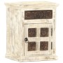 Mesita de noche de madera maciza de mango blanco 40x30x50 cm de , Mesitas de noche - Ref: Foro24-285896, Precio: 109,38 €, De...