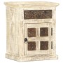 Mesita de noche de madera maciza de mango blanco 40x30x50 cm de , Mesitas de noche - Ref: Foro24-285896, Precio: 109,38 €, De...