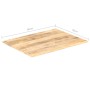 Superficie de mesa madera maciza de mango 15-16 mm 80x70 cm de , Tableros para mesas - Ref: Foro24-286017, Precio: 88,48 €, D...