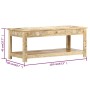Mesa de centro pintada a mano madera maciza mango 110x50x45 cm de , Mesas de centro - Ref: Foro24-286146, Precio: 207,32 €, D...