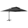 Sombrilla jardín voladiza con cubierta doble negro 400x300 cm de , Sombrillas - Ref: Foro24-312377, Precio: 316,38 €, Descuen...