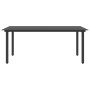 Mesa de comedor para jardín acero y vidrio negro 190x90x74 cm de , Mesas de jardín - Ref: Foro24-313111, Precio: 221,30 €, De...