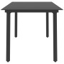 Mesa de comedor para jardín acero y vidrio negro 190x90x74 cm de , Mesas de jardín - Ref: Foro24-313111, Precio: 221,30 €, De...