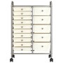 Carrito de almacenaje portátil XXL 15 cajones plástico blanco de , Carretillas de carga - Ref: Foro24-320408, Precio: 131,32 ...