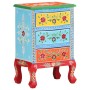 Mesita de noche pintada a mano madera maciza mango 40x30x60 cm de , Mesitas de noche - Ref: Foro24-321667, Precio: 129,22 €, ...