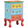 Mesita de noche pintada a mano madera maciza mango 40x30x60 cm de , Mesitas de noche - Ref: Foro24-321667, Precio: 129,22 €, ...