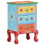 Mesita de noche pintada a mano madera maciza mango 40x30x60 cm de , Mesitas de noche - Ref: Foro24-321667, Precio: 129,22 €, ...