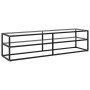 Mueble para TV negro con vidrio templado negro 160x40x40 cm de , Muebles TV - Ref: Foro24-322867, Precio: 288,29 €, Descuento: %