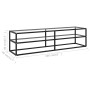 Mueble para TV negro con vidrio templado negro 160x40x40 cm de , Muebles TV - Ref: Foro24-322867, Precio: 288,29 €, Descuento: %