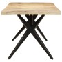 Mesa de comedor madera de mango rugosa 200x90x76 cm de , Mesas de cocina y de comedor - Ref: Foro24-323572, Precio: 414,72 €,...