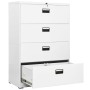 Armario archivador de acero blanco 90x46x134 cm de , Armarios archivadores - Ref: Foro24-336294, Precio: 443,02 €, Descuento: %