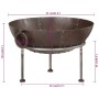 Brasero de hierro 55x55x38 cm de , Chimeneas - Ref: Foro24-351638, Precio: 92,60 €, Descuento: %