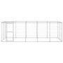 Perrera de exterior de acero galvanizado con techo 12,1 m² de , Casetas y cercados para perros - Ref: Foro24-3082304, Precio:...