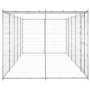 Perrera de exterior de acero galvanizado con techo 12,1 m² de , Casetas y cercados para perros - Ref: Foro24-3082304, Precio:...
