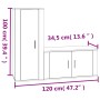 Set de muebles de TV 2 pzas madera contrachapada blanco brillo de , Muebles TV - Ref: Foro24-3188728, Precio: 108,83 €, Descu...
