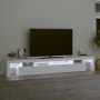 Mueble de TV con luces LED blanco 260x36,5x40 cm de , Muebles TV - Ref: Foro24-3152778, Precio: 176,82 €, Descuento: %