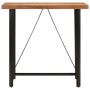 Mesa alta de hierro y madera maciza de acacia 110x55x107 cm de , Mesas de cocina y de comedor - Ref: Foro24-356370, Precio: 2...