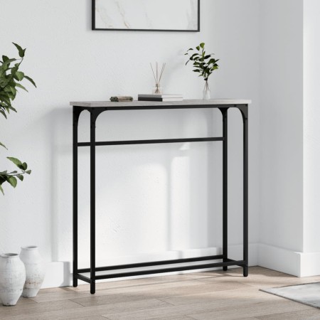 Mesa consola madera de ingeniería gris Sonoma 75x19,5x75 cm de , Mesas auxiliares - Ref: Foro24-834138, Precio: 33,48 €, Desc...