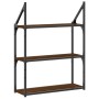 Estantería de pared madera ingeniería marrón roble 60x21x78,5cm de , Estantes y estanterías - Ref: Foro24-835453, Precio: 38,...