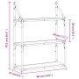 Estantería de pared madera ingeniería marrón roble 60x21x78,5cm de , Estantes y estanterías - Ref: Foro24-835453, Precio: 38,...