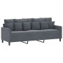 Juego de sofás con cojines 3 piezas terciopelo gris oscuro de , Sofás - Ref: Foro24-3201681, Precio: 632,58 €, Descuento: %