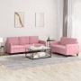 Juego de sofás 2 piezas terciopelo rosa de , Sofás - Ref: Foro24-3202017, Precio: 556,12 €, Descuento: %