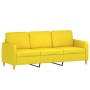 Juego de sofás con cojines 4 piezas tela amarillo claro de , Sofás - Ref: Foro24-3202083, Precio: 664,96 €, Descuento: %