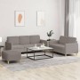 Juego de sofás con cojines 3 piezas tela gris taupe de , Sofás - Ref: Foro24-3202133, Precio: 524,87 €, Descuento: %