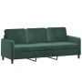 Juego de sofás con cojines 2 piezas terciopelo verde oscuro de , Sofás - Ref: Foro24-3202036, Precio: 591,47 €, Descuento: %