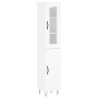 Aparador alto madera contrachapada blanco brillo 34,5x34x180 cm de , Aparadores - Ref: Foro24-3199203, Precio: 114,32 €, Desc...
