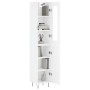 Aparador alto madera contrachapada blanco brillo 34,5x34x180 cm de , Aparadores - Ref: Foro24-3199203, Precio: 114,32 €, Desc...